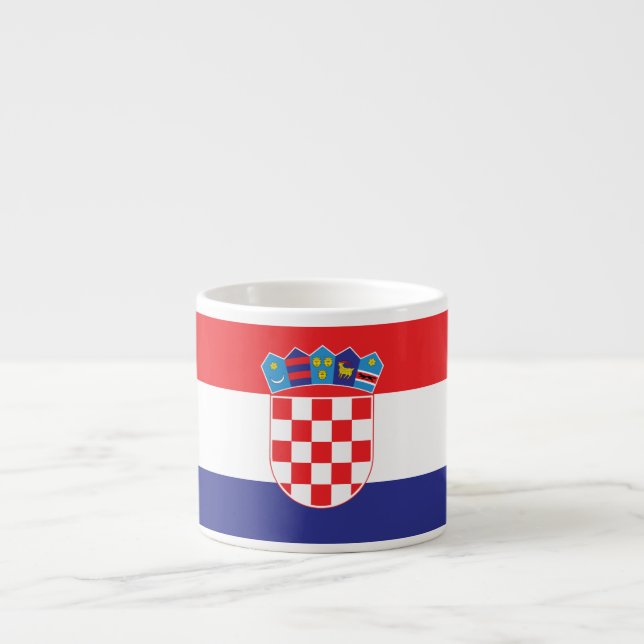 Croatia Plain Flag Espresso Cup (Front)