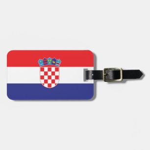 Croatia Plain Flag Luggage Tag
