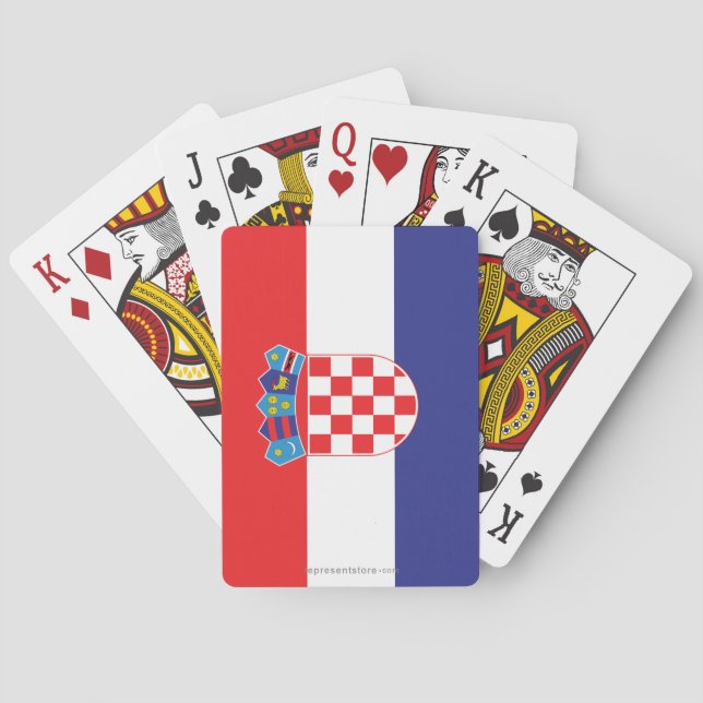 Croatia Plain Flag Playing Cards (Back)