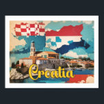 Croatia Pop Art Travel Illustration Poster<br><div class="desc">Croatia Pop Art Travel Illustration</div>