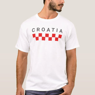 Croatia Red Squares T-Shirt