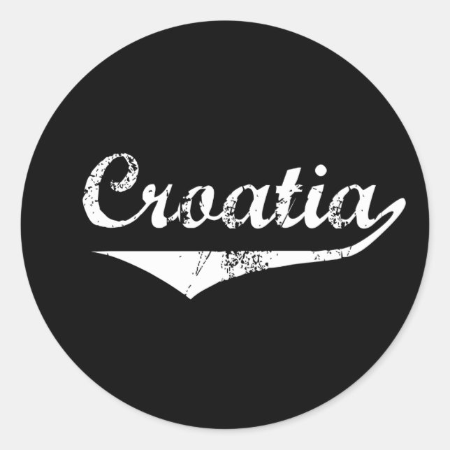 Croatia Revolution Style Classic Round Sticker (Front)