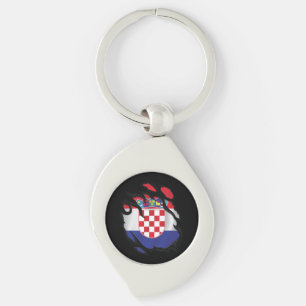 Croatia Ripped Flag Key Ring