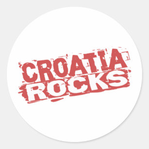 Croatia Rocks Classic Round Sticker