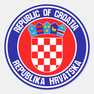 Croatia Round Emblem Classic Round Sticker