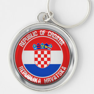 Croatia Round Emblem Key Ring