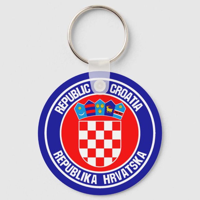 Croatia Round Emblem Key Ring (Front)