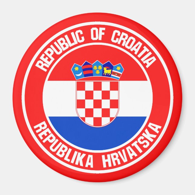 Croatia Round Emblem Magnet (Front)