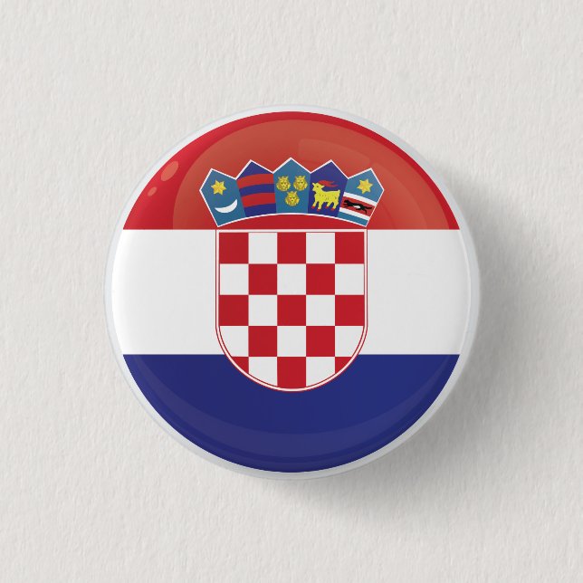 Croatia  Round Icon Flag 3 Cm Round Badge (Front)