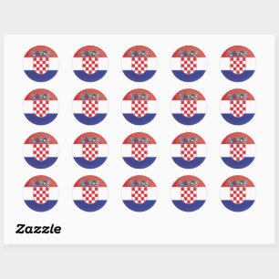 Croatia  Round Icon Flag Classic Round Sticker