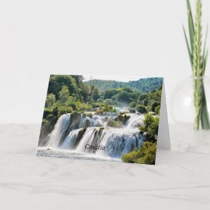 Croatia, scenic waterfall card