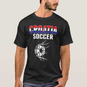 Croatia Soccer Ball In Net  Croatian Football Supp T-Shirt