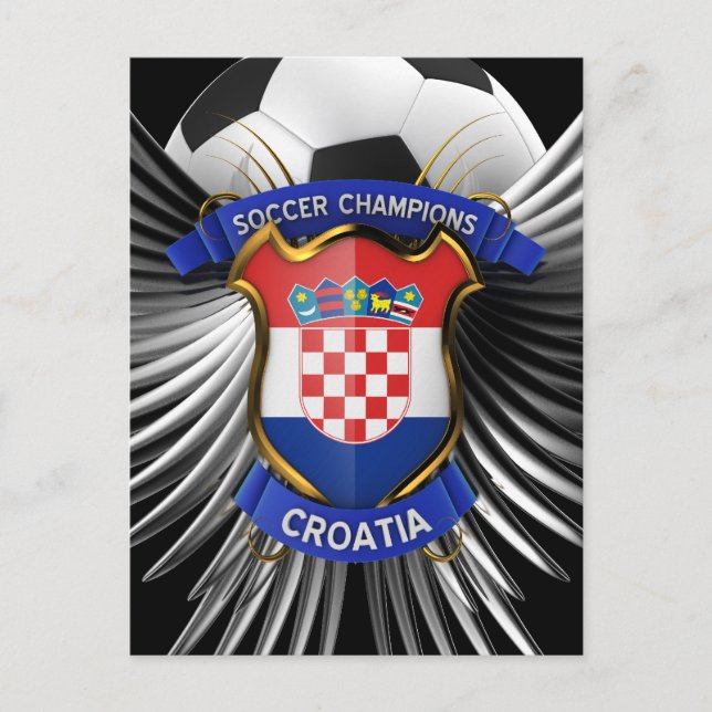Croatia Soccer Champions Postcard (Front)