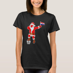 Croatia Soccer  Dabbing Santa Christmas Croatian F T-Shirt