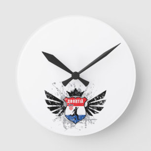 Croatia soccer round clock