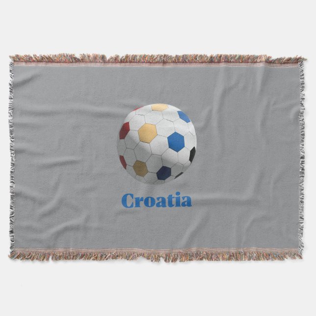 Croatia Soccer Throw Blanket (Front)