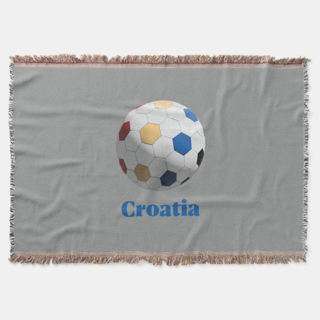 Croatia Soccer Throw Blanket (Front)
