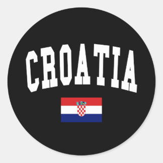 Croatia Style Classic Round Sticker