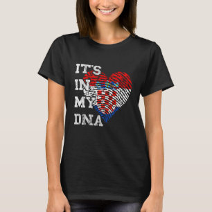 Croatia Thumb Heart It's In My DNA Croatian Roots  T-Shirt