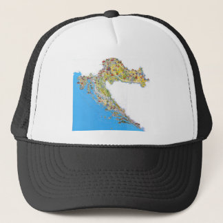 Croatia touristic map, hrvatska turistička mapa trucker hat