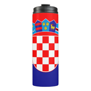 Croatia Travel Mug, patriotic Croatian Flag Thermal Tumbler