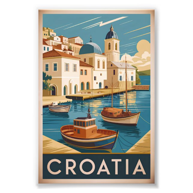 Croatia vintage photo print (Front)