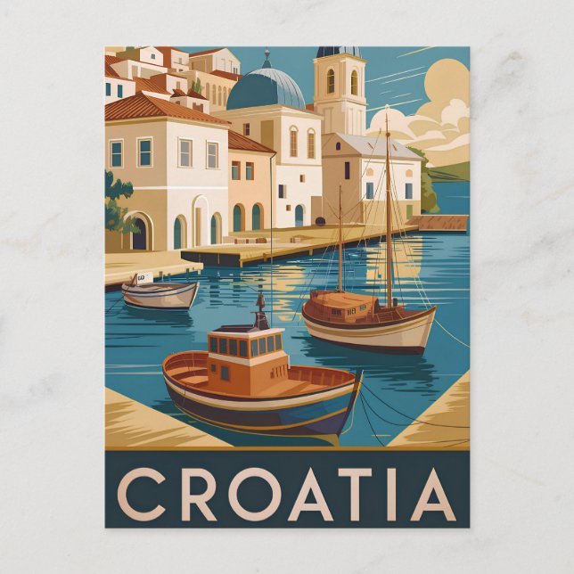 Croatia vintage postcard (Front)