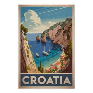 Croatia vintage poster
