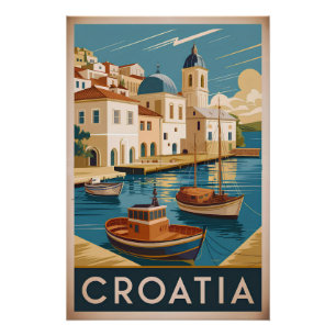 Croatia vintage poster