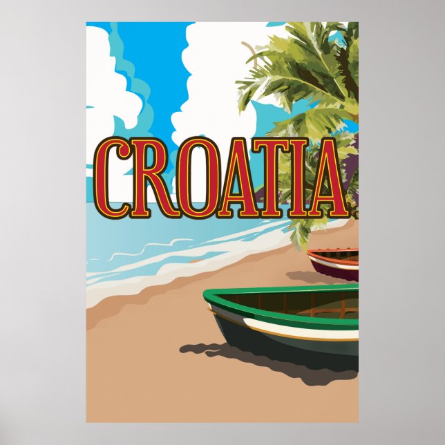 CROATIA vintage travel poster (Front)