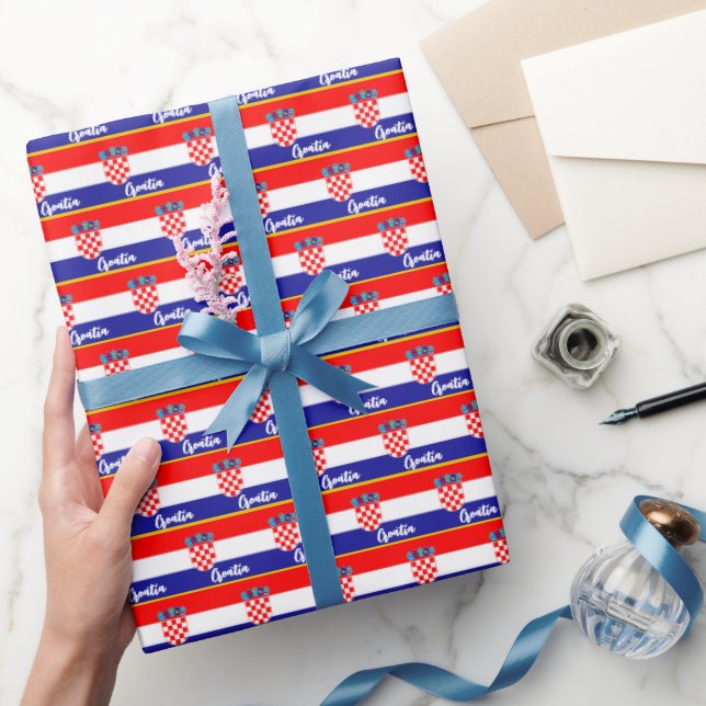 Croatia Wrapping Paper, Croatian Flag patriotic Paper (Gifting)
