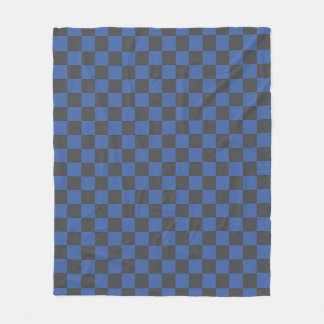 Croatian Black Blue Chequerboard Pattern  Fleece Blanket