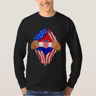 Croatian Blood Inside Me T-Shirt Croatia Flag Gif