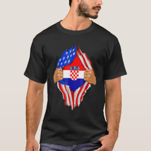 Croatian Blood Inside Me T-Shirt  Croatia Flag Gif