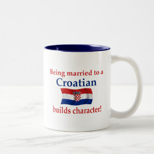 Croatian Builds Character Two-Tone Coffee Mug