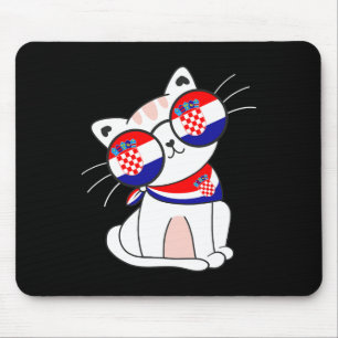 Croatian Cat Croatian Flag Vacation Funny Croatia Mouse Mat