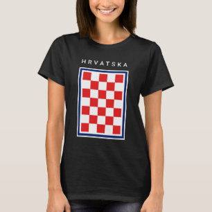 Croatian Checker Blue Hrvatska T-Shirt