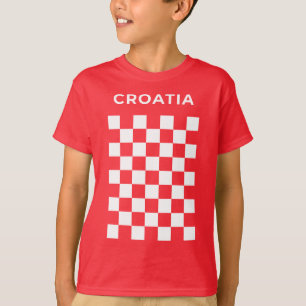 Croatian Checker White T-Shirt