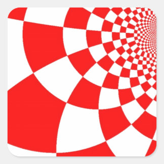 Croatian checkers square sticker