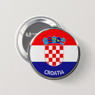 Croatian Coat of Arms, Hrvatski grb 6 Cm Round Badge