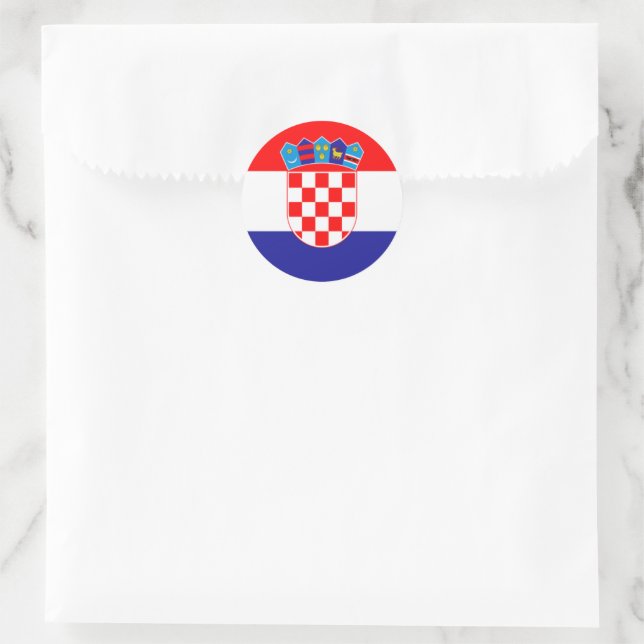 Croatian Coat of Arms Hrvatski Grb Classic Round S Sticker (Bag)