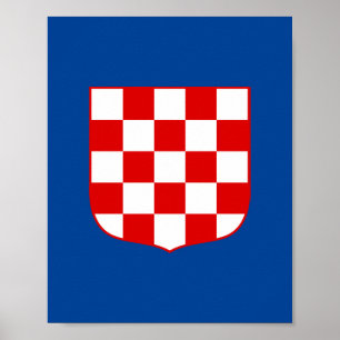 Croatian coat of arms pattern poster