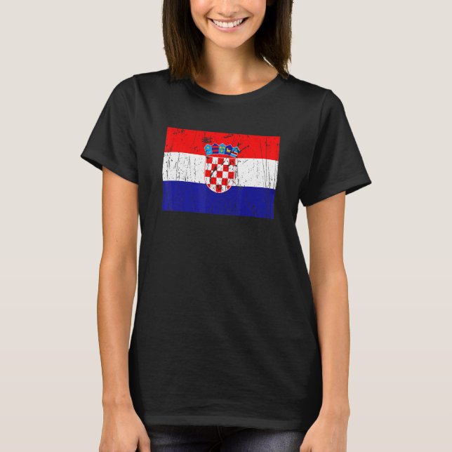 Croatian Croatia Flag Pride Croatian Flag T-Shirt (Front)