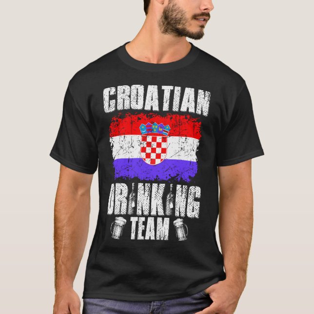 Croatian Drinking Team Christmas Tshirt (Front)