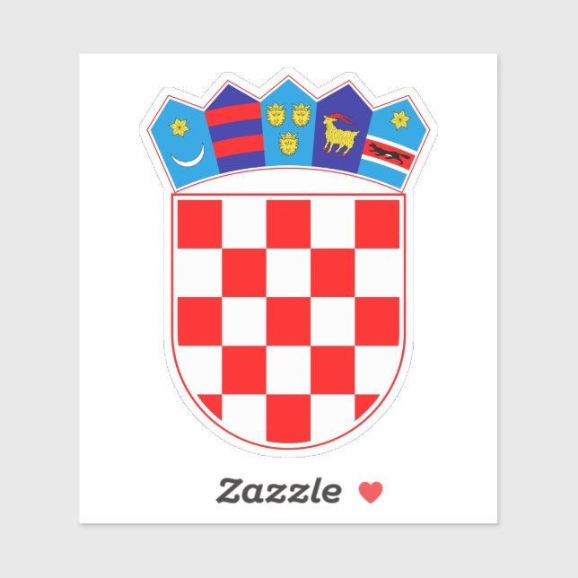 Croatian Emblem Hrvatski Grb Sticker (Sheet)