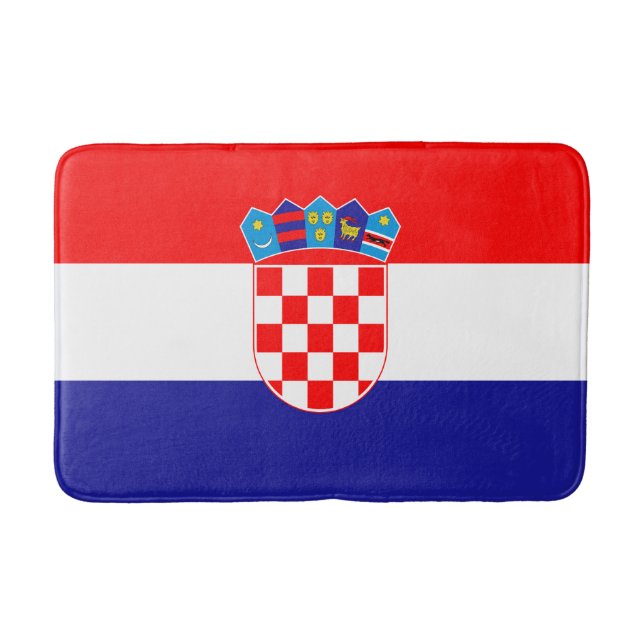 Croatian Flag Bath Mat (Front)