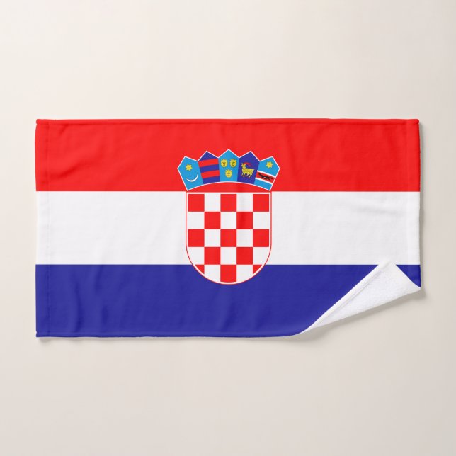 Croatian Flag Bath Towel Set (Hand Towel)