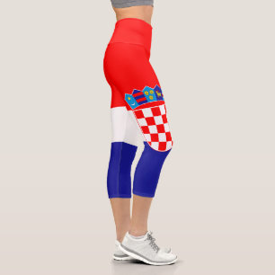 Croatian Flag Capri Leggings