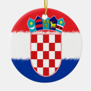 Croatian Flag Ceramic Tree Decoration