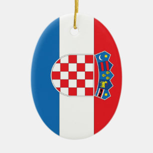 Croatian Flag Ceramic Tree Decoration